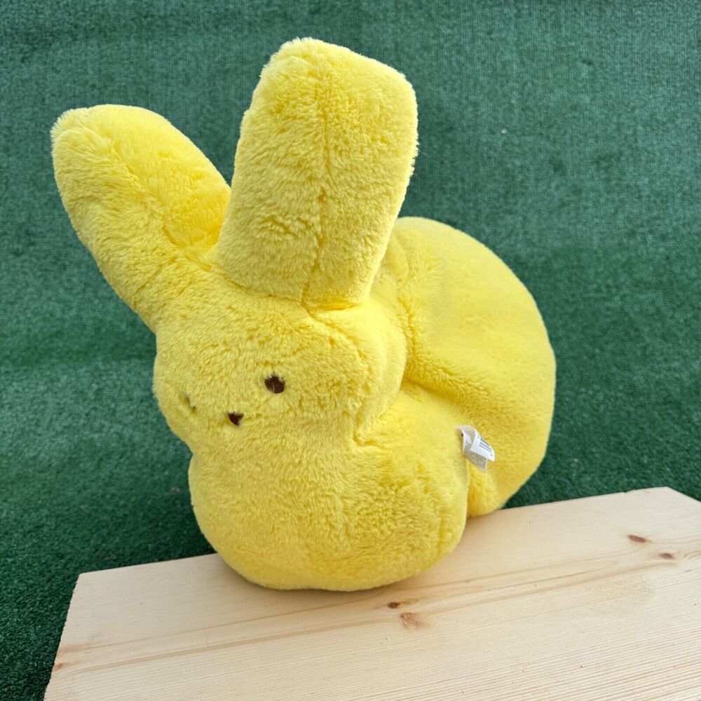 PEEPS Hoppy Easter Bunny Inflatable Yellow Peep Plush Bouncy Ball Toy Rabbit